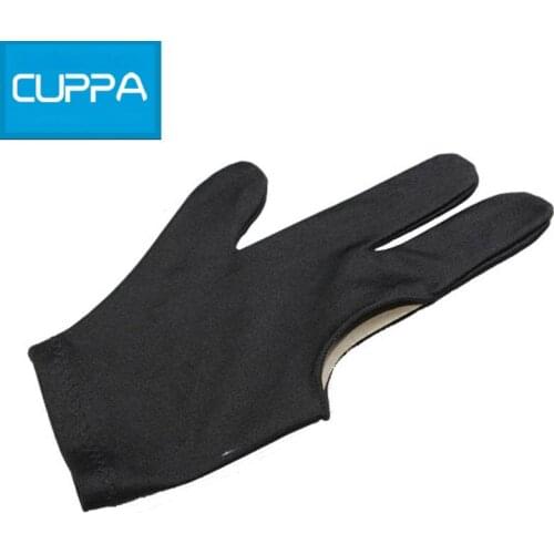Good Elasticity 3 Pcs/Lot Three Fingers Billiard Gloves Snooker Glove Black Billiard Accessories China