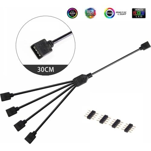 Motherboard AURA RGB Interface 12V / 5V Addressable D-RGB SYNC Hub Transfer Extension Cable For ASUS GIGABYTE MSI