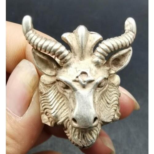 China White copper archaize beast head ring