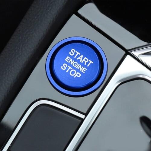 For VW Jetta MK7 Touran Magotan Passat B8 CC 2pcs Car Start Stop Engine Button Ring Sticker Cover