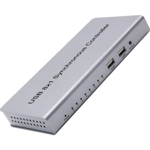 TLT-TECH 1x8 USB 2.0 KVM Switch 8 Port Synchronous Controller 8 PC ports input support IR