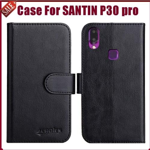 Hot! SANTIN P30 pro Case 6.1" Fashion 6 Colors Flip Soft Leather Wallet Protective Cover For SANTIN P30 pro Case Phone Bag
