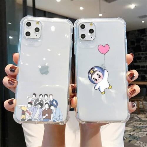 Cute cartoon Kpop exo Phone Case For iPhone X XS MAX 6 6s 7 7plus 8 8Plus 5 5S SE 2020 XR 11 11pro max Clear funda Cover