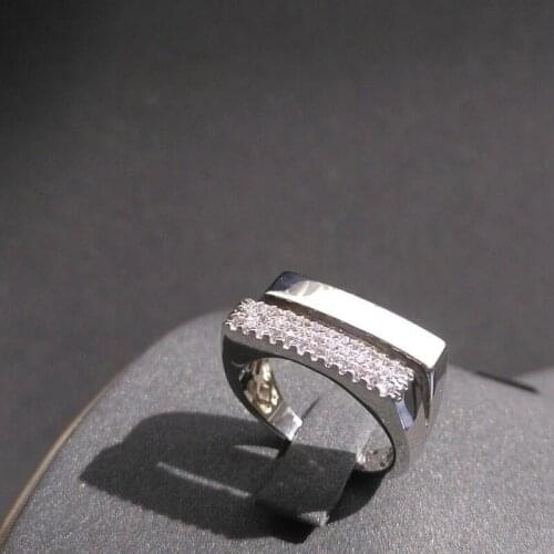 Fashion Square Rings For Women Simple Design Double Layer Fashion Jewelry Bridal Sets Wedding Engagement Ring Accessory Zk40