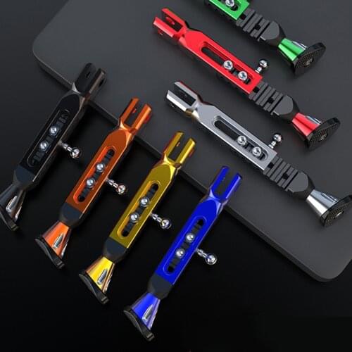 Motorbike Adjustable Foot Kickstand Electrombile Kick Side Stands CNC Metal Motorcycle Stand Scooter Kickstand Firm Side Tripod