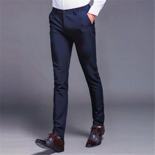 Top Selling Custom Made Men Pant Only Straight Spring AndSummer Long Male Classic Business Casual Trousers Full Length Pant Only