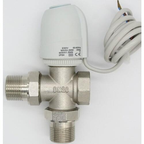 24V Normally Open Normally close Electric Thermal Actuator for room temperature control three way valve DN15-DN25