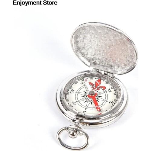 NEW Vintage Copper Flip Cover Metal Pocket Watch Flip Compass Camping Hiking Boating Nautical Marine Survival Compass