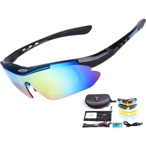 5 Lens UV400 Fishing Glasses Men Women Polarized Fishing Eyewear Multi-functional Hiking Camping Riding Cycling Sunglasses