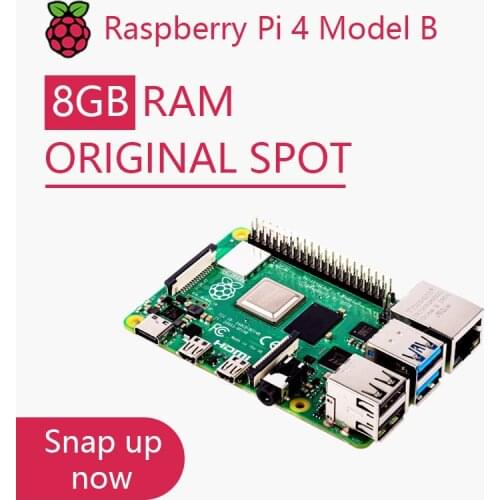 Official Original Raspberry Pi 4 Model B Dev Board Kit RAM 2G 4G 8G 4 Core CPU 1.5Ghz 3 Speeder Than Pi 3B