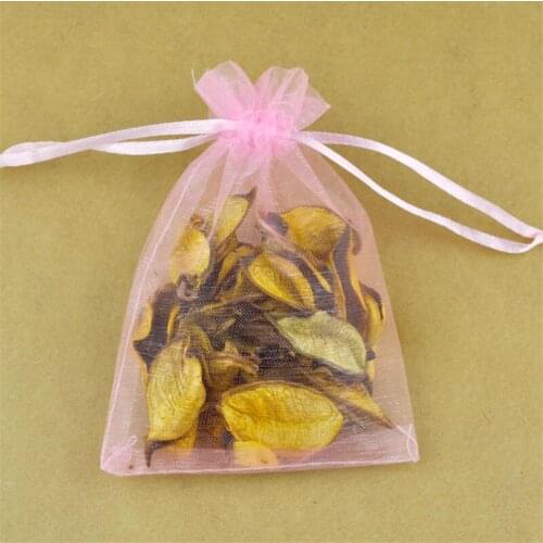 Wholesale 100pcs 13x18cm Organza gift bags pink color Drawable Organza Bags Wedding Christmas Gift Bags free shipping