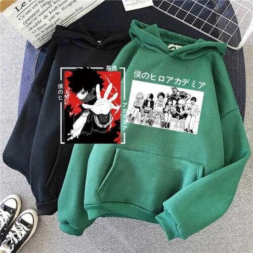 My Hero Academia Men Female Hoodies Autumn Casual Pullover Sweats Hoodie Fashion Sweatshirts Japan Anime Hip Hop Sweatshirt Clot