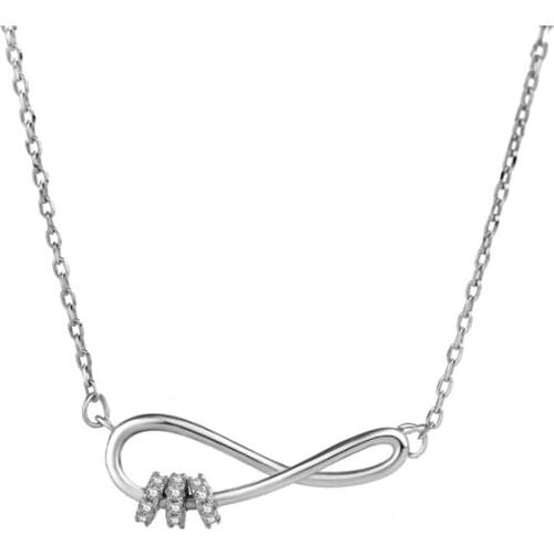 S925 Stainless Steel Infinity Love Necklace Jewelry Personalized Heart Infinity Necklace Bridesmaid Gifts