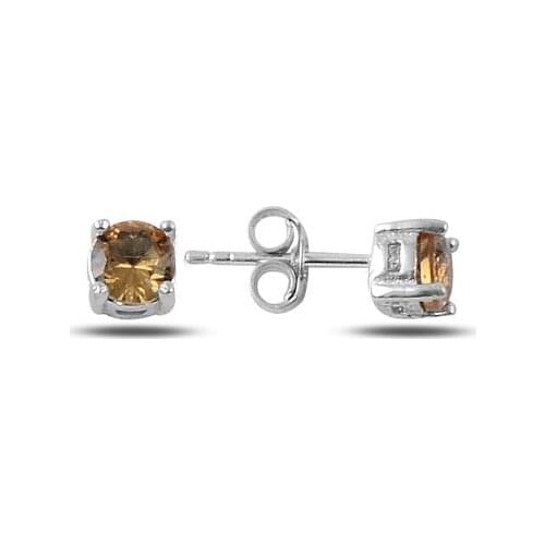 Silverlina Silver 5mm Round Zultanite Cubic Zirconia Earrings
