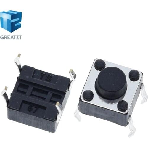 GREATZT 50PCS Tactile Switch Momentary Tact 6x6x5 6*6*5mm DIP Middle 4 pin ever