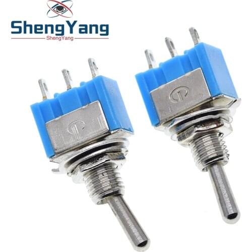1Pcs DIY Toggle Switch ON-OFF-ON / ON-OFF 3Pin 3 Position Latching MTS-103 MTS-102 AC 125V/6A 250V/3A Power Button Switch Car