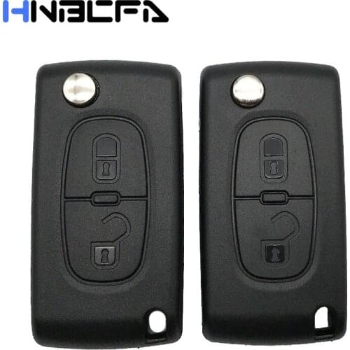 2 buttons Remote key shell For Peugeot 407 206 307 308 207 408 For Citroen C3 Picasso Car Flip Folding Key Case Cover Fob