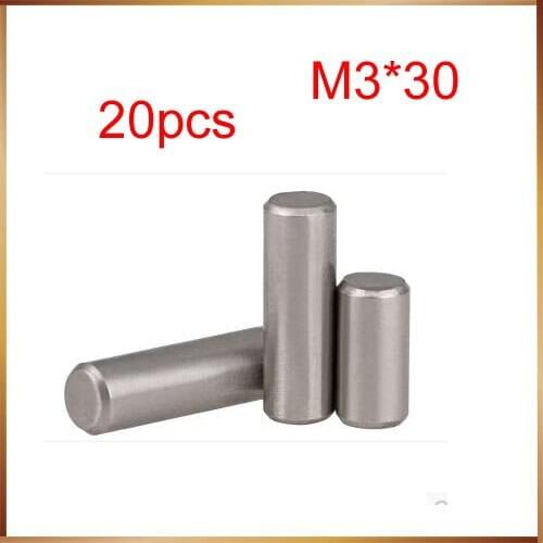 20PCS M3*30 304stainless steel cylindrical pin positioning pin locating pin dowel pin dowel