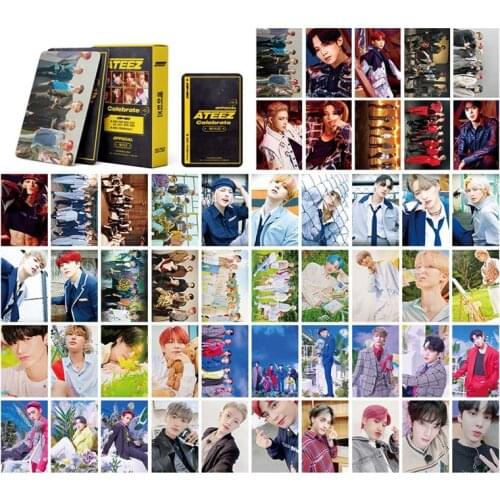 54Pcs/Set Kpop ATEEZ Lomo Cards High quality HD Photocard for Fans Collection Gift K-pop ATEEZ Celebrate Album Postcard