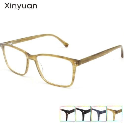 A003 Acetate Vintage Clear Optical Glasses Frame Women Men Clear Lens Eyeglasses Trendy Transparent Eyewear frames