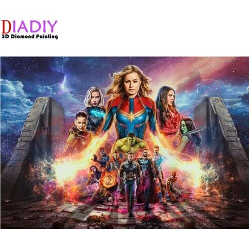 Diy 5D Diamond Painting Cross Stitch Avenger Super Hero Diamond Embroidery Pattern Full Drill Mosaic Home Decor Gift Art