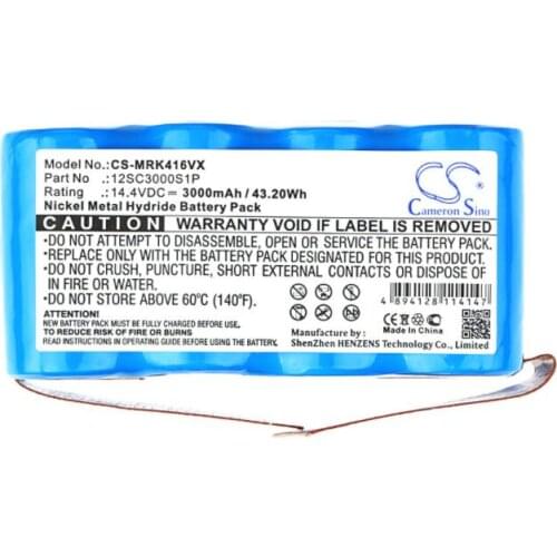 Cameron Sino 3000mAh battery for MAMIROBOT 416 461 K3 K5 K7 KF5 KF7 12SC3000S1P Vacuum Battery