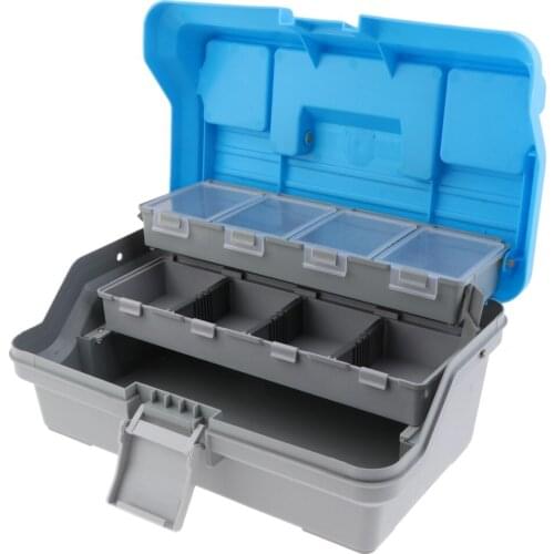 Multipurpose 3 Layer Layers Tackle Case Fishing Tray Tools Box Container Carrying Bag
