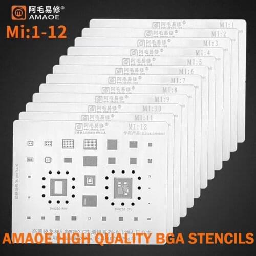 For xiaomi 10/9/8/6/5/4/CC9/MIX/Redmi K20/NOTE8/K30 PRO/NOTE/4/4A/5S IC Chip BGA Reballing Stencil Solder BGA Heating Template
