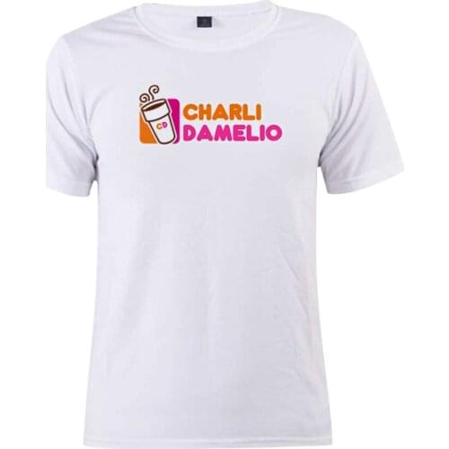 Charli Damelio T Shirt Fashion Men Women T-shirt O-Neck Short Sleeve 3D Printing Ice Coffee Splash Harajuku Graphic Boy Girl Tee