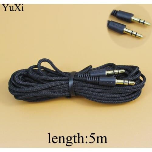 YuXi 5m 3.5mm aux cable Male to 3.5mm Jack Male AUX Audio Stereo Headphone Cable 3.5 mm Auxiliary Cord for iPhone MP3 Earphone