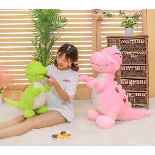 Kawaii Plush Dinosaur Toys Cartoon Tyrannosaurus Cute Stuffed Animal Dolls for Kids Boys Birthday Gifts