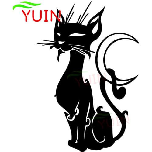 Sexy Lady Cat Classic Cartoon Applique Fashion Decoration PVC Waterproof Sunscreen Applique Black/white/red/laser/silver