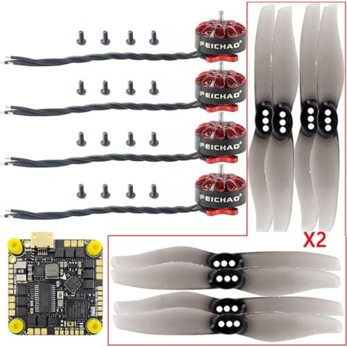 JMT F411 20A AIO 2S-5S Flight Controller + 4100KV / 5000KV Motor + 3inch PC Propeller + 5.8G VTX for DIY RC Drone