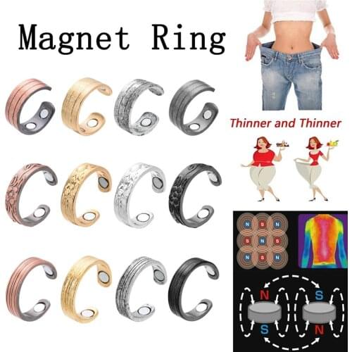 1PC Creative Jewelry Open Magnetic Rings for Men Women Health Care Weight Loss Slimming Rings String Fitness Reduce Weight Ring