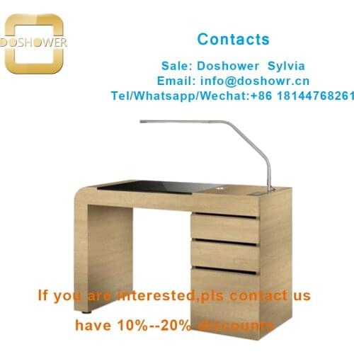 Doshower nail table with fan with manicure table nail station for salon nail manicure table