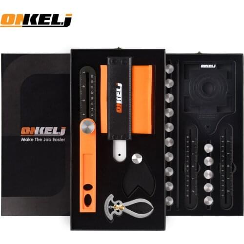 ONKEL.J Multi Project DIY Tool Kit Contour Gauge Duplicator Angle Measuring Ruler Sliding 4-6-12 fold T-Bevel Square