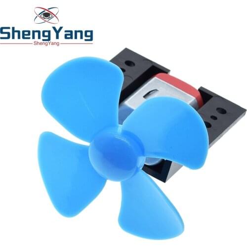 1Set DC Micro 130 Gear motor with fan blade SMAll propeller 3-6V For Arduino DIY experiment +Motor base
