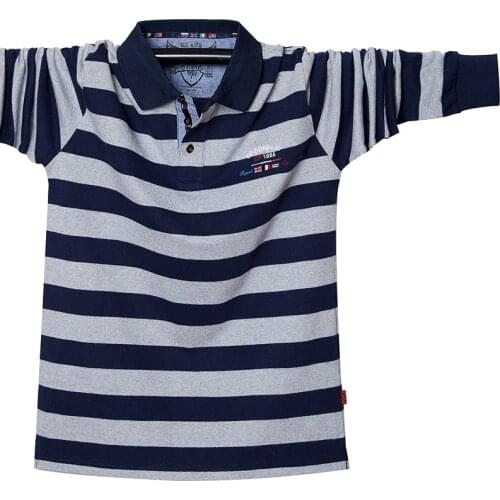 Plus size 5XL 4XL XXXXL Striped New 2019 Men s Brand Polo Shirt Long Sleeves Casual Spring Autumn Clothes Casual Shirt Mens