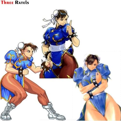 Three Ratels F22 Chun Li fighter for passat b5 car motorcycle computer sticker wrestle wallpaper auto decoration pvc decals