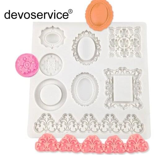 New Variety Of European Mirror Frame Silicone Mold Cake Mold Chocolate DIY Baking Tools Candy Mold Kitchen Tool Cake Decoration