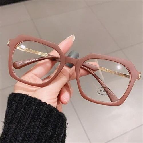 Blue Light Glasses Men Women Computer Glasses Gaming Goggles TR90 Spectacles Korea Style Simple Transparent Eyewear Frame Red