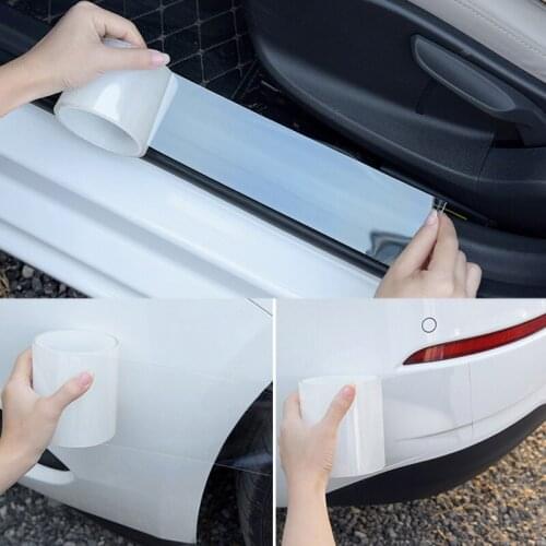 For Kia Sportage 2013 2017 2019 2020 Accessories Car Door Sill Strip Anti-Stepping Bumper Invisible Transparent Protective Film