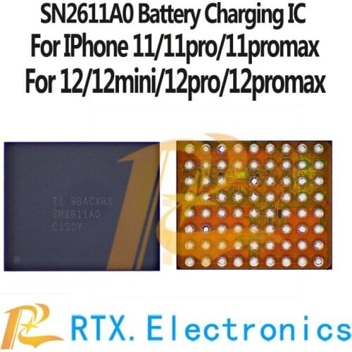 SN2611 T1 Charging IC For IPhone12/12pro /12Promax/12mini Battery 11 PRO MAX U3300 Battery Charging Power Controller SN2611A0 IC