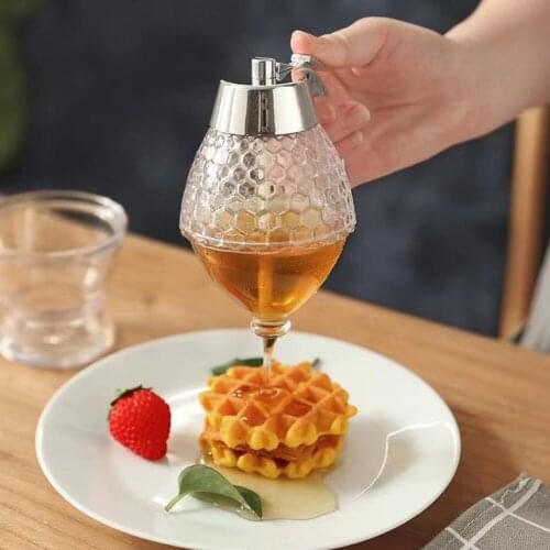 Squeeze Bottle Honey Jar Container Bee Drip Dispenser Kettle No Storage Pot Stand Holder Juice Syrup Cup Drip Bottle Home Kitche