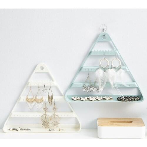 Fashion Three-tier Plastic with hook up Rotating Earring Display Jewelry Display Shelf Earring Holder Jewelry Organizer Earrings