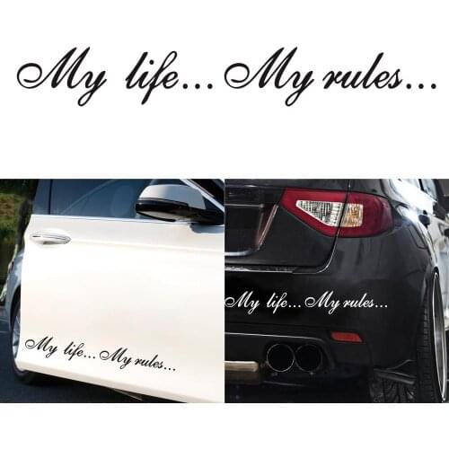 Three Ratels TZ-640 My Life...My Rules... Car Stickers and Decals Auto Motorcycle Bumper Sticker