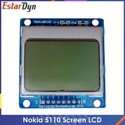Smart Electronics LCD Module Display Monitor Blue backlight adapter PCB 84*48 84x84 lcd 5110 Nokia 5110 Screen for Arduino