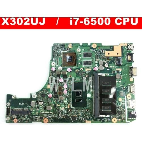 X302UJ i7-6500 CPU 4G RAM GT920MX 2GB mainboard For ASUS X302U X302UJ X302UA/UJ laptop motherboard 90NB0BM0-R00020 Tested