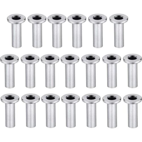 20 Pcs T316 Stainless Steel Protector Sleeves for 1/8Inch 5/32Inch 3/16Inch Cable Railing Kit,Wood Posts,DIY Balustrade