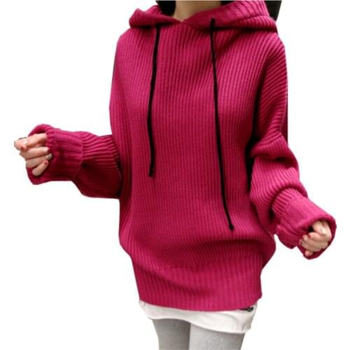 2019 Long Sweater Women Hooded Autumn And Winter Thick Loose Korean Version womens Sweaters And Pullovers Vestidos LXJ451